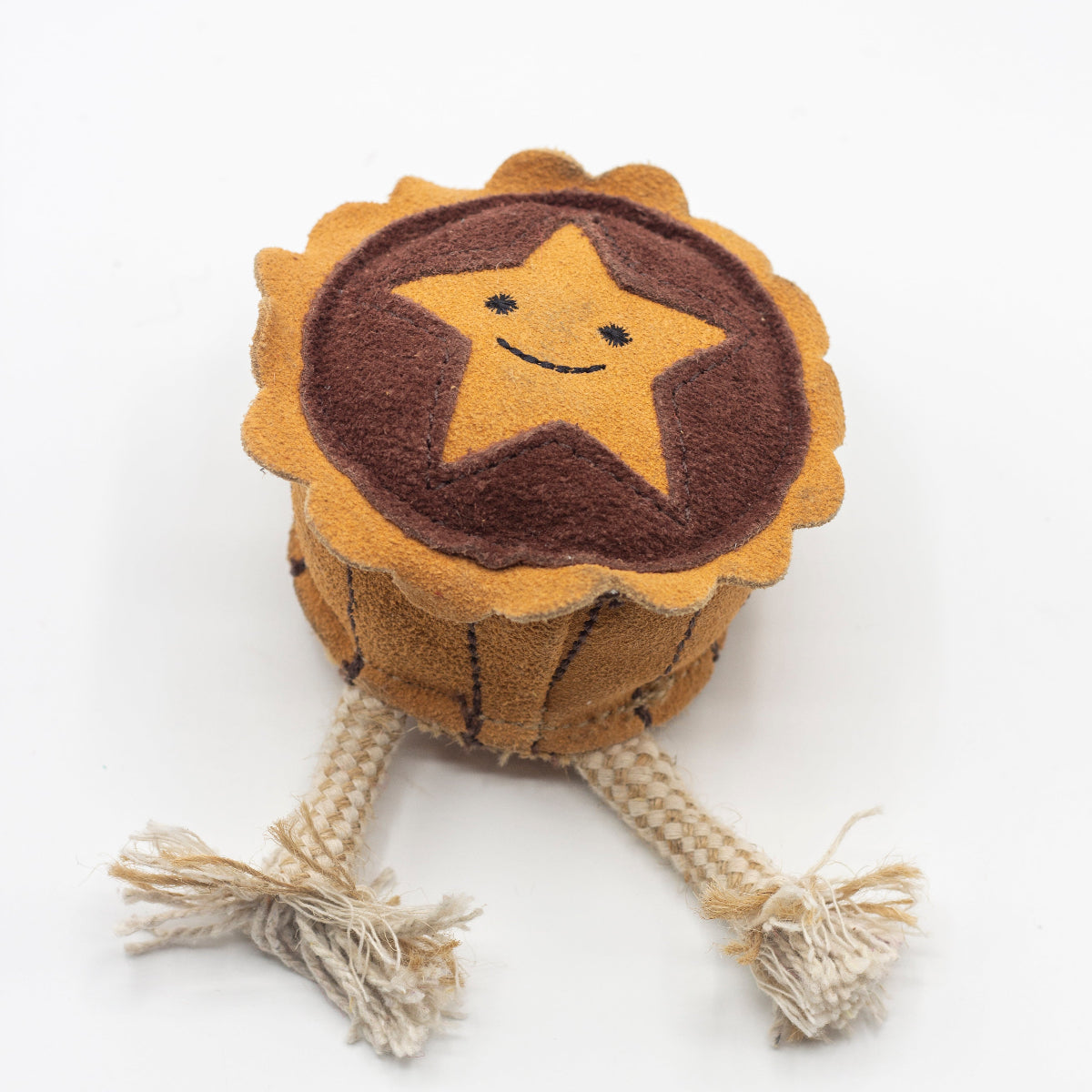 Christmas dog toy the shape of a mince pie