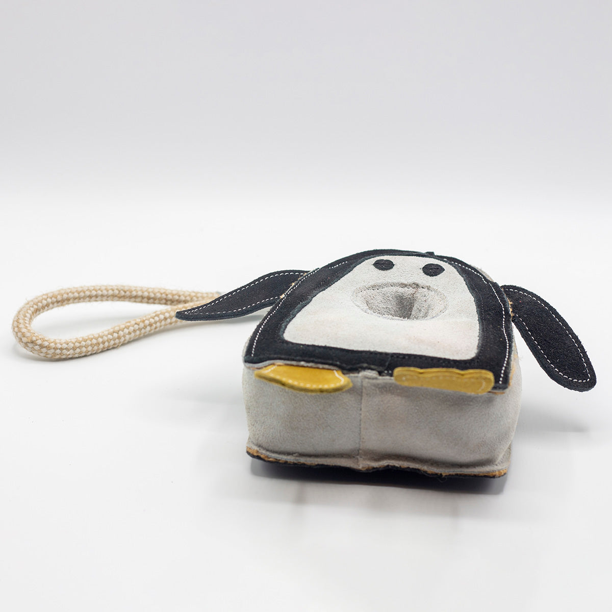 Penguin-shaped horse and dog toy with a rope from Green and Wilds