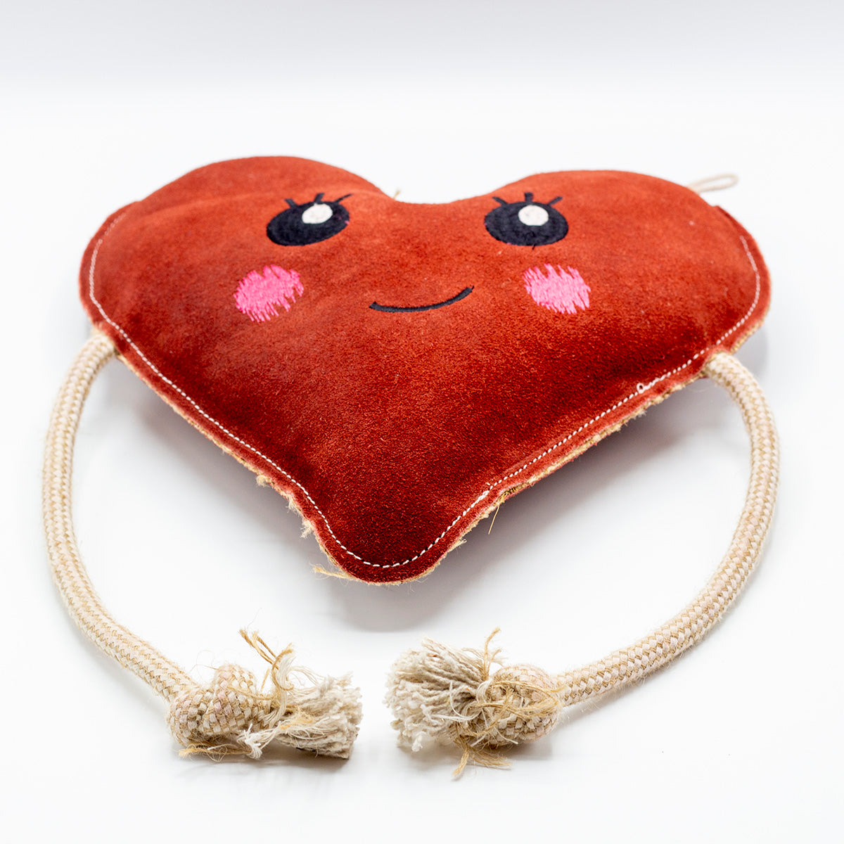 Eco friendly Heart-shaped dog toy with a face