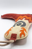 Cowboy boot-shaped horse and dog toy with rope handle from green and wilds