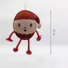 Christmas dog toy resembling the shape of a Santa