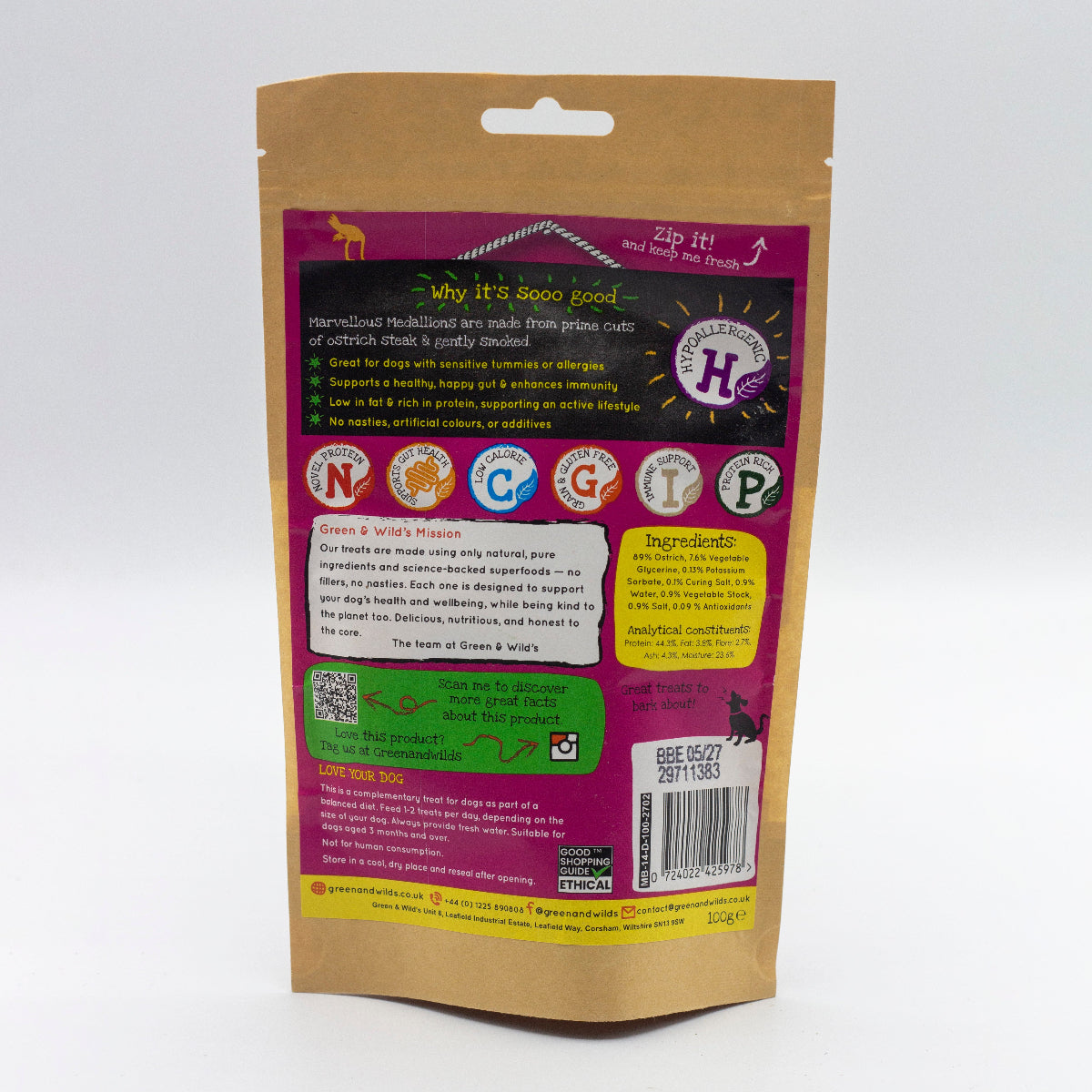 Ostrich flavour dog treats