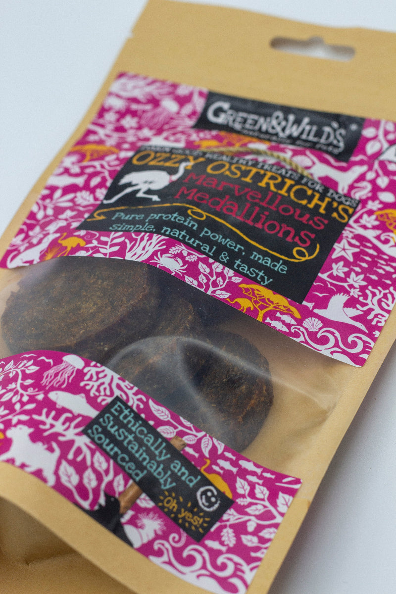 Ostrich flavour dog treats