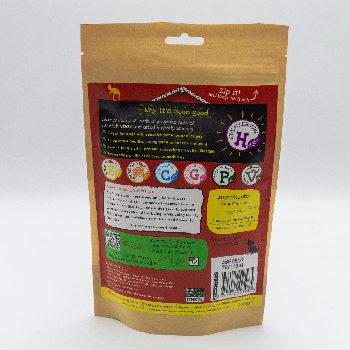 Ostrich flavour dog treats