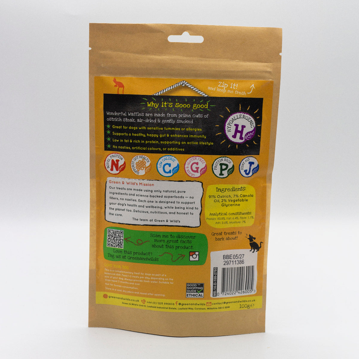 Ostrich flavour dog treats