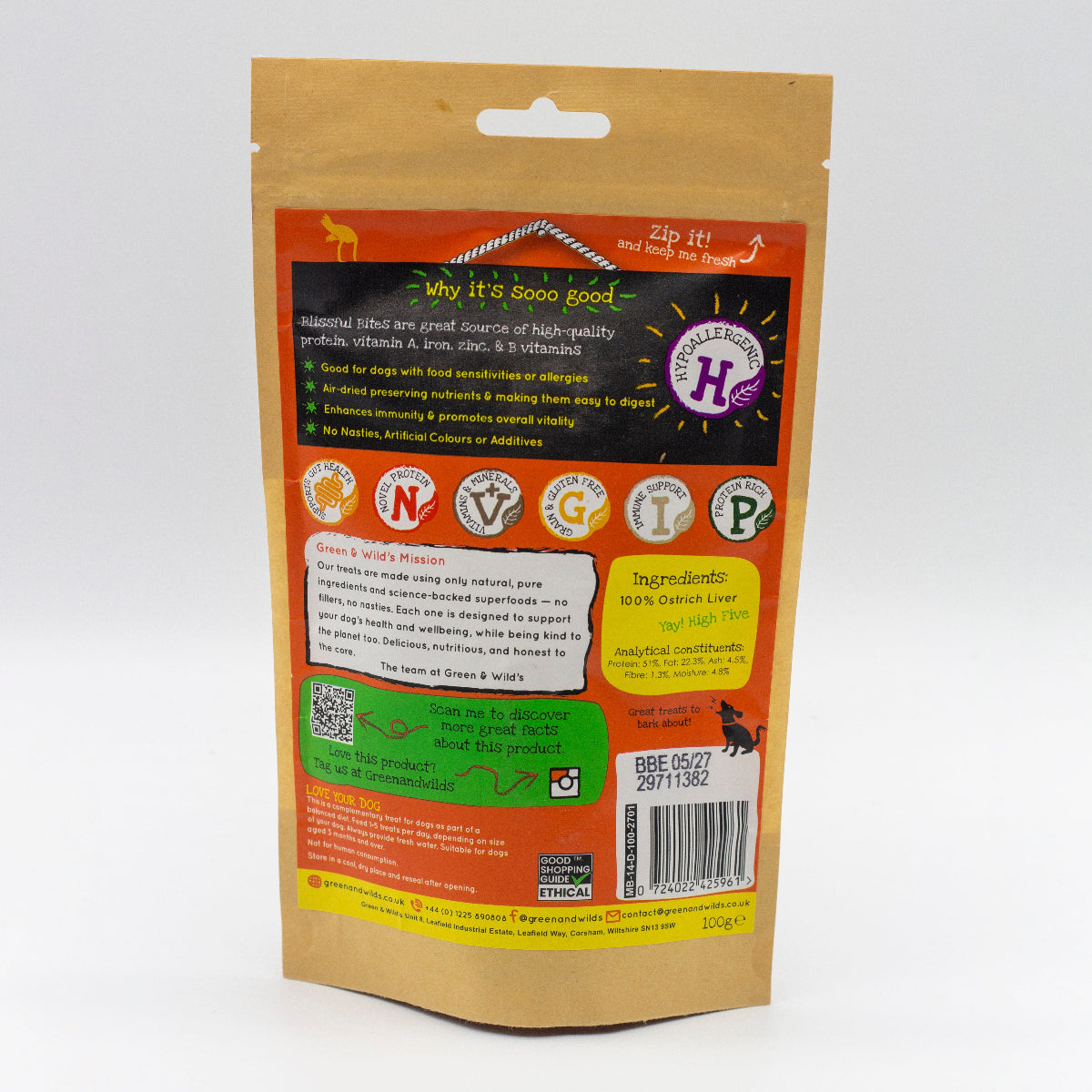 Ostrich flavour dog treats