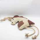 Horse-shaped horse and dog toy with rope handle from green and wilds