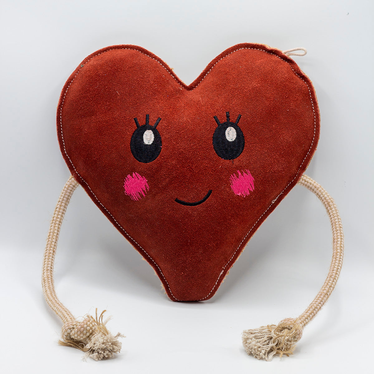 Eco friendly Heart-shaped dog toy with a face