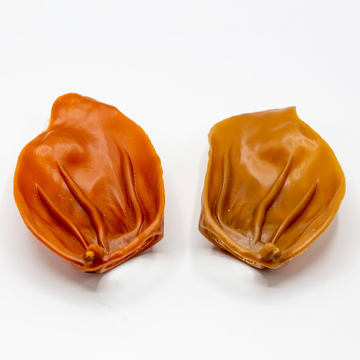 Vegan Dog Treats the shape of a pig ear